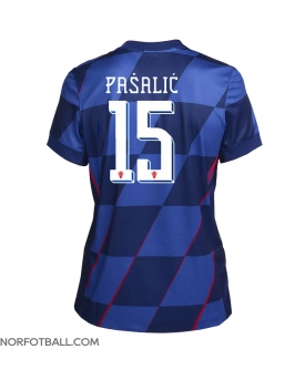 Billige Fotballdrakt Kroatia Mario Pasalic #15 Replika Bortedrakt Dame EM 2024 Kortermet